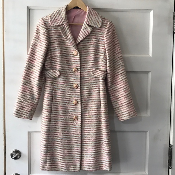 TRINA TURK • Pastels and Metallic Threading Coat